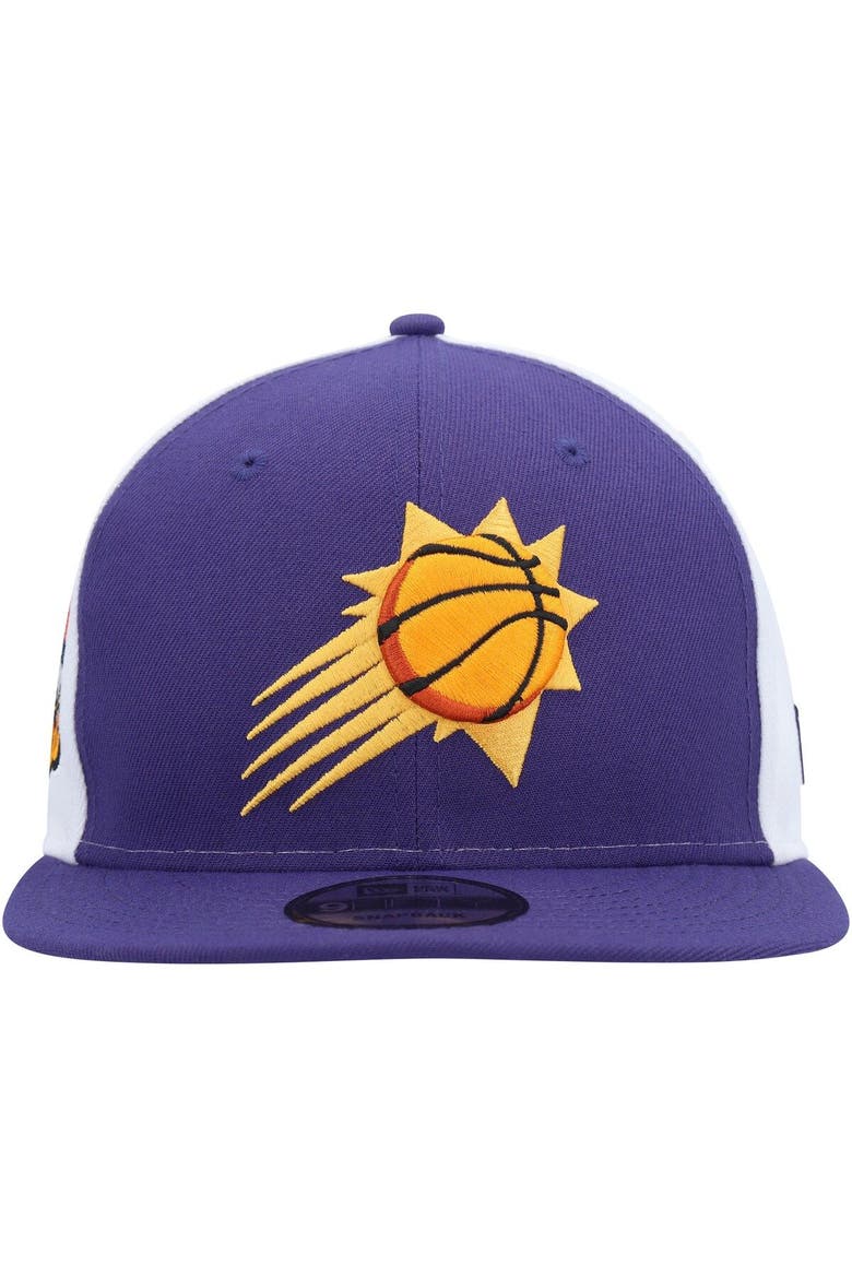 Men's New Era Purple Phoenix Suns Pop Panels 9FIFTY Snapback Hat, Alternate, color, Purple