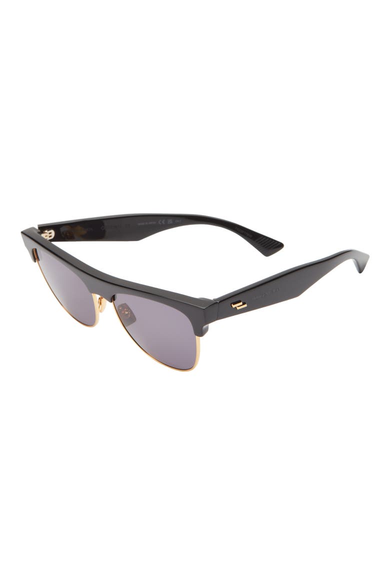 55mm Browbar Sunglasses, Alternate, color, BLACK BLACK GREY