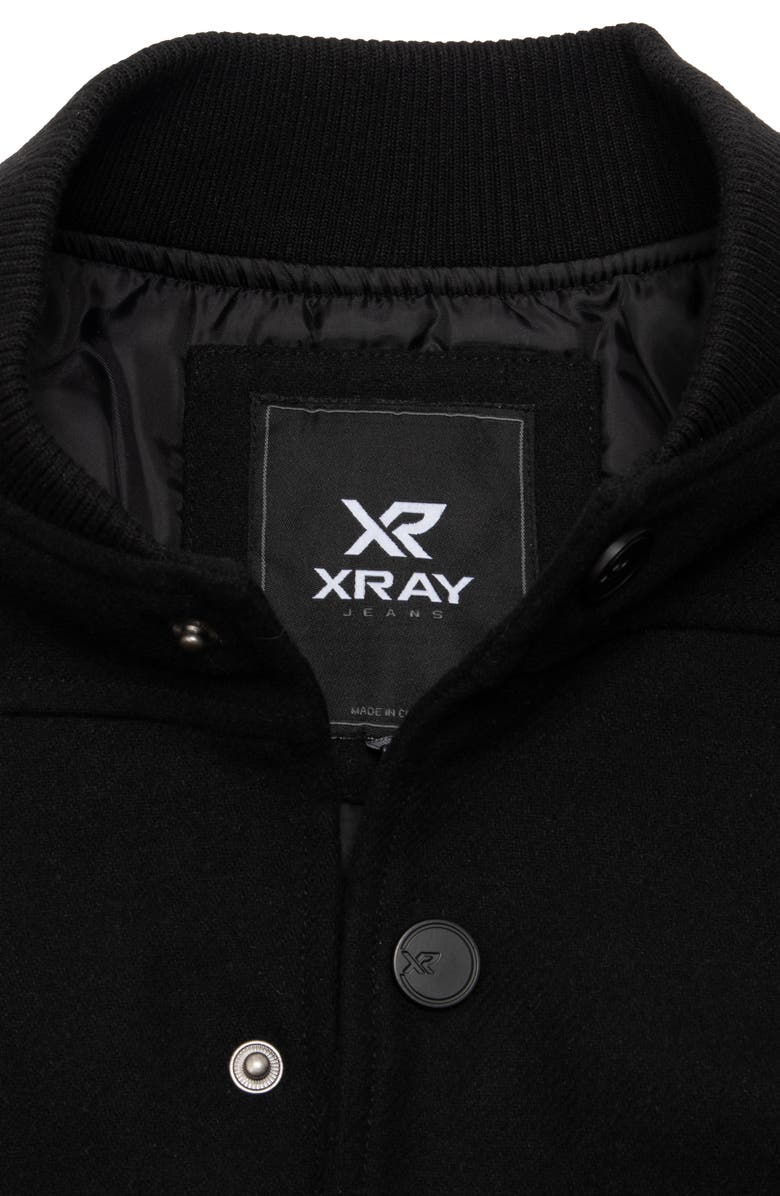 XRAY Kids' Varsity Bomber Jacket, Alternate, color, Black/ Black