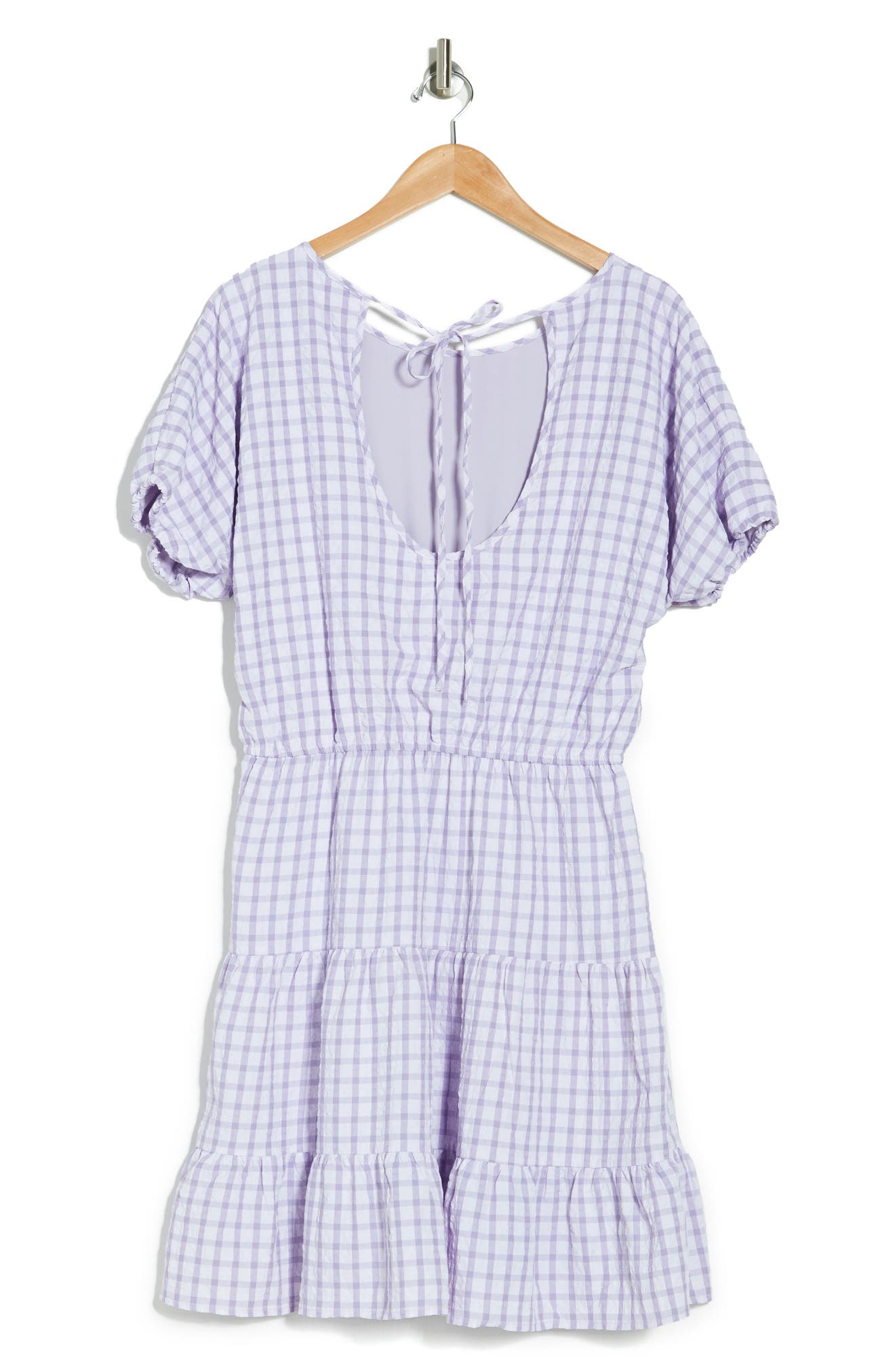 BCBGeneration Puff Sleeve Tiered Mini Dress (Women) | Nordstromrack