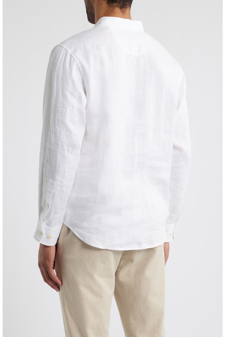 Desert Riviera Linen Half Button Shirt, Alternate, color, WHITE