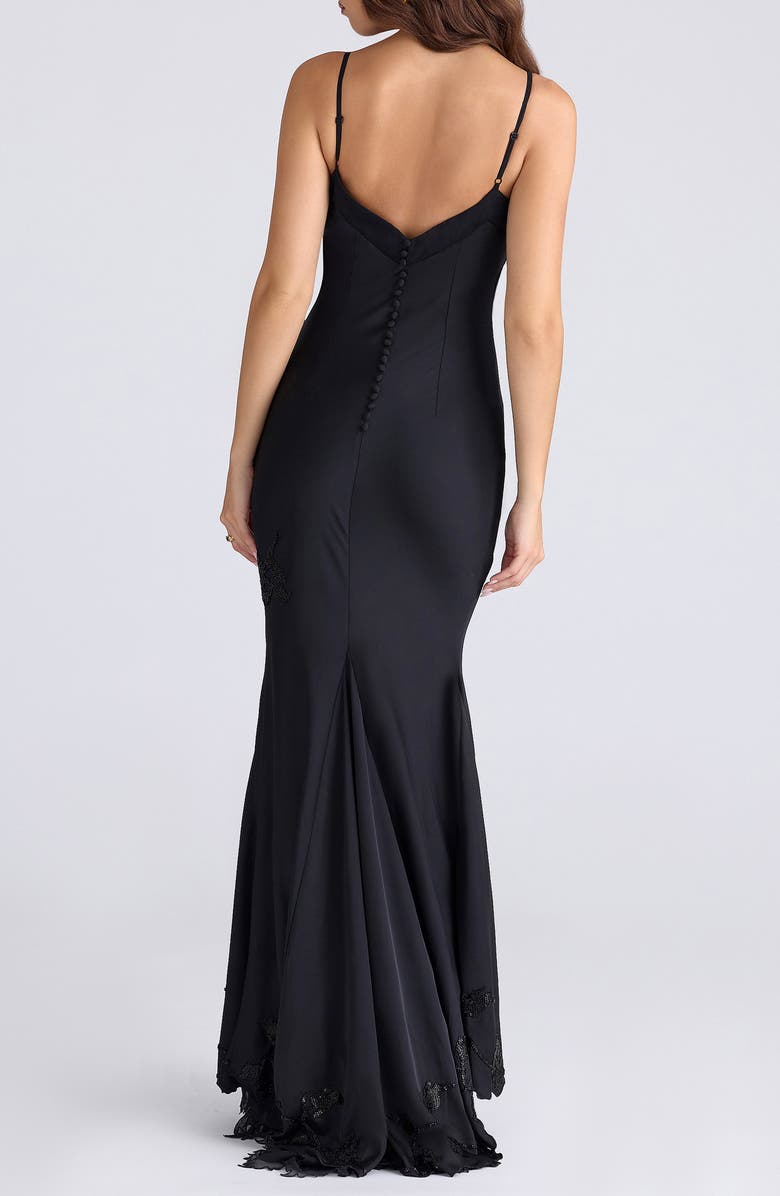 HOUSE OF CB Anastelle Embellished Satin Mermaid Gown, Alternate, color, 