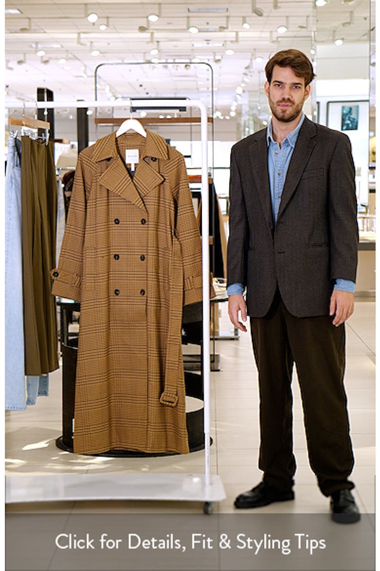 Oversized Plaid Maxi Trench Coat video