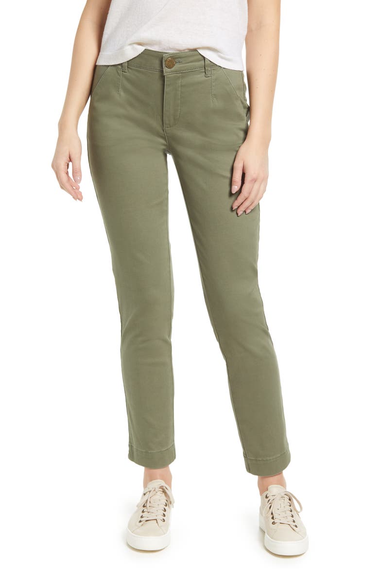 Stretch Cotton Chino Pants, Main, color, LILYPAD