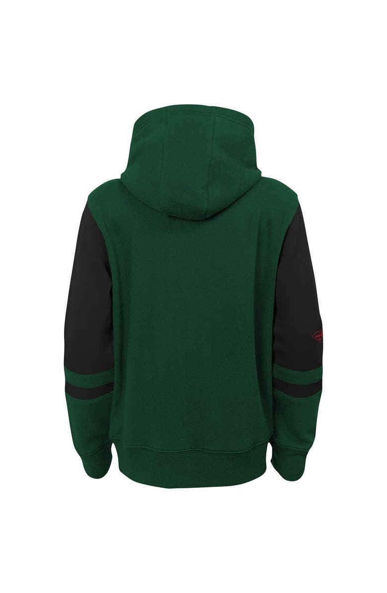 Outerstuff Youth Green Minnesota Wild Face Off Color Block Full-Zip Hoodie, Alternate, color,