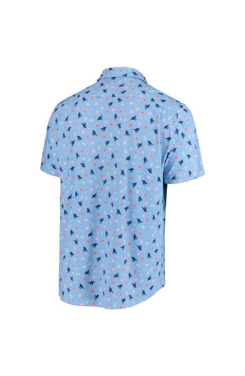FANATICS Men's Fanatics Branded Light Blue Kentucky Derby Tri-Blend Button-Up Shirt, Alternate, color, 