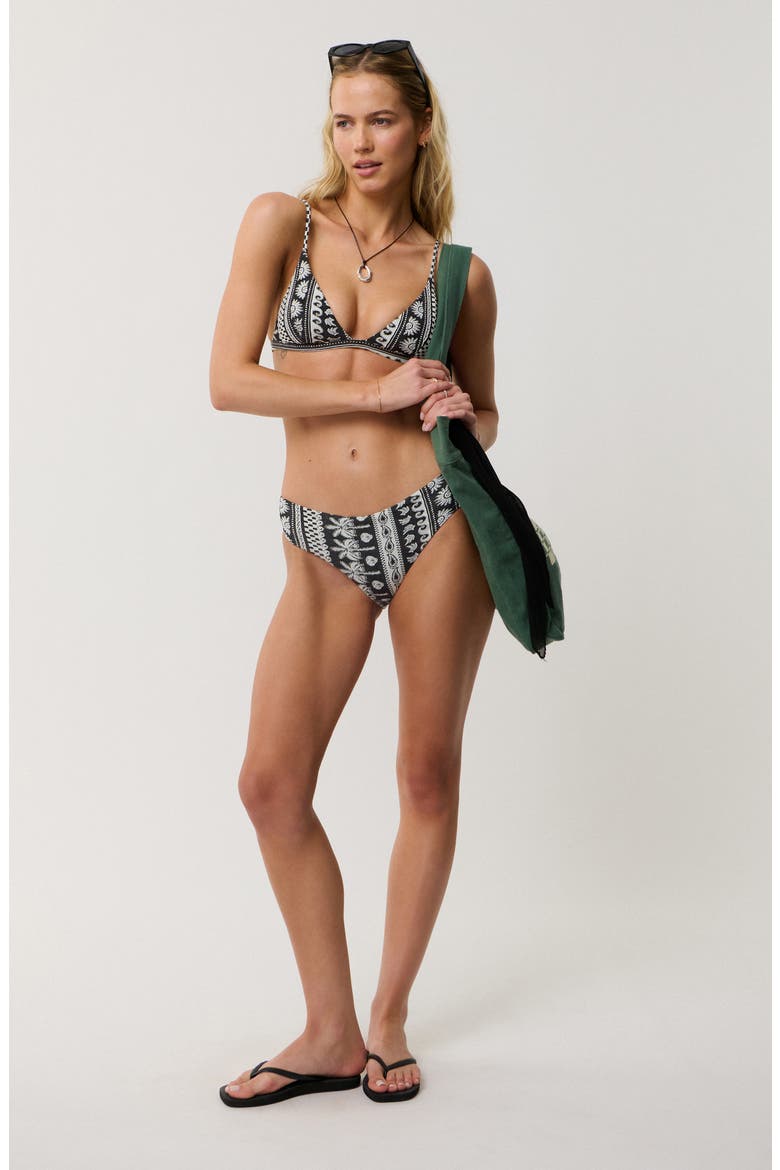 Samba Stripe Bikini Top, Alternate, color, BLACK