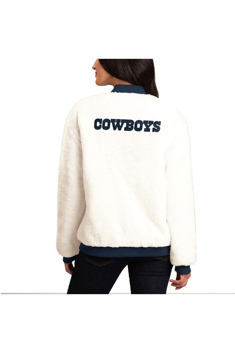 Women's G-III 4Her by Carl Banks Oatmeal/Navy Dallas Cowboys Switchback Reversible Full-Zip Jacket, Alternate, color, Oatmeal