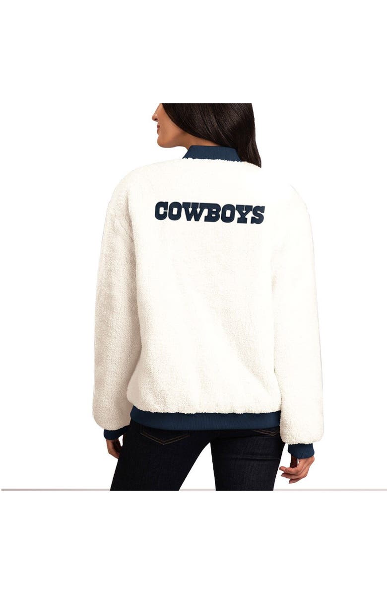 G-III 4HER BY CARL BANKS Women's G-III 4Her by Carl Banks Oatmeal/Navy Dallas Cowboys Switchback Reversible Full-Zip Jacket, Alternate, color, Oatmeal