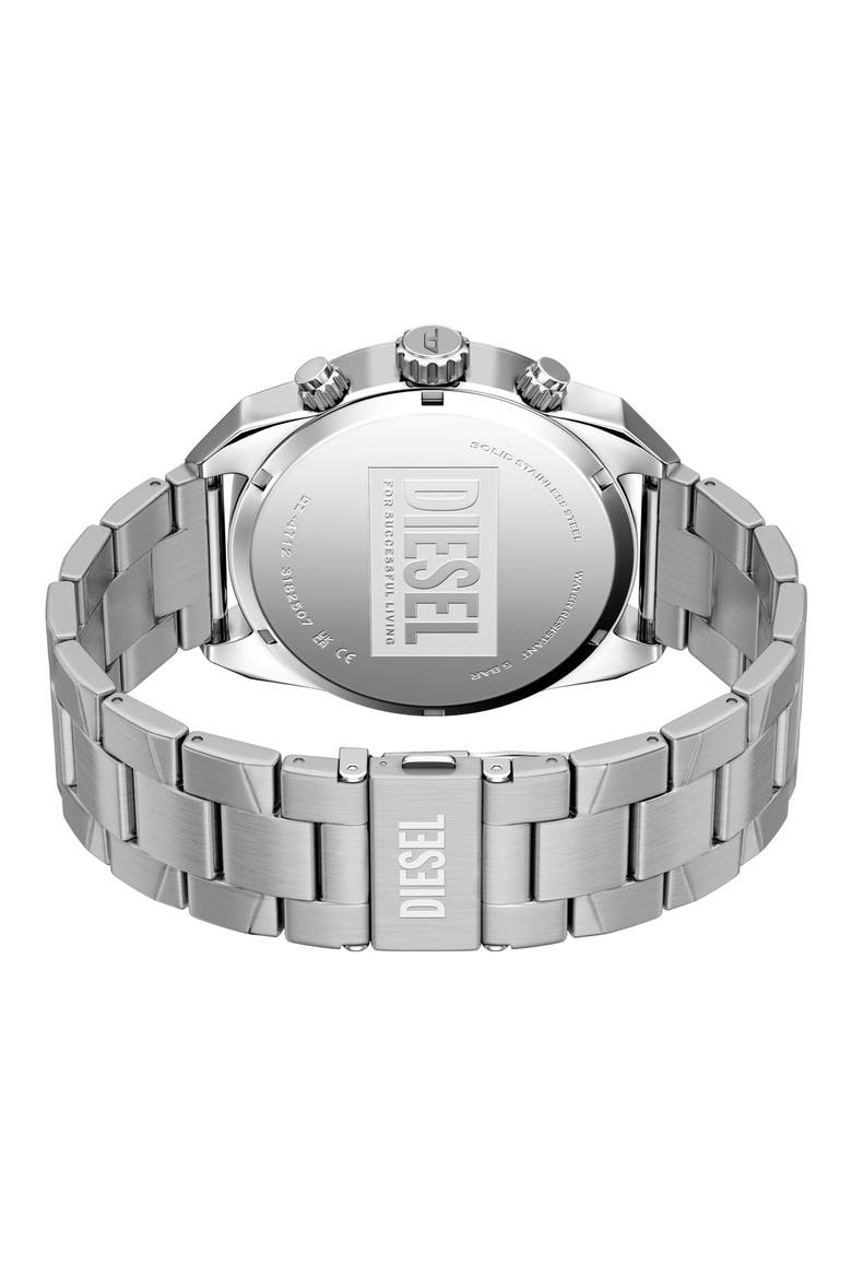 Spiked Chronograph Bracelet Watch, 49mm, Alternate, color, SILVER