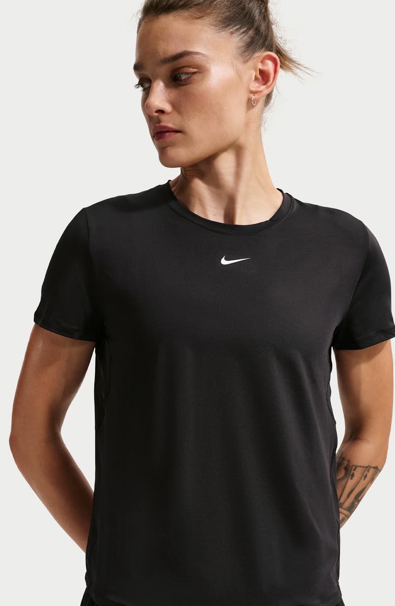 Nike One Classic Dri-FIT Training Top, Alternate, color, 013 Black/White