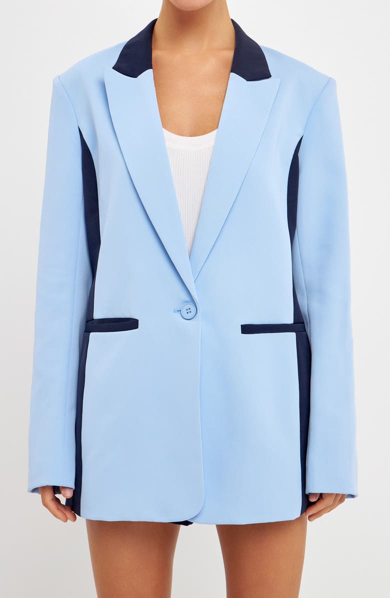 Endless Rose Oversize Colorblock Blazer, Main, color, 