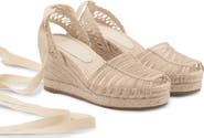 MANGO Ankle Wrap Espadrille Wedge Sandal