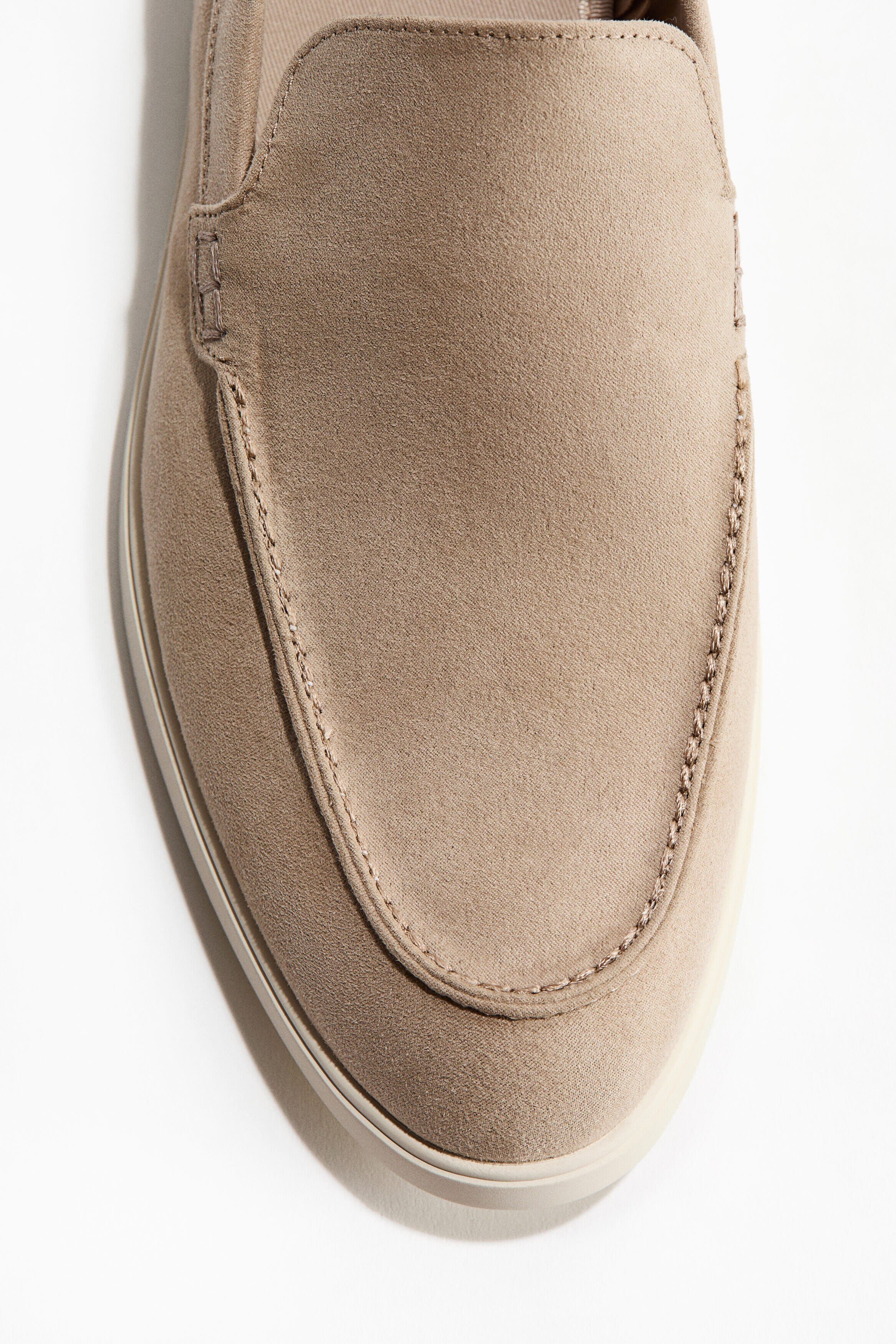 H&M Moccasin-seam Loafers, Alternate, color, Beige