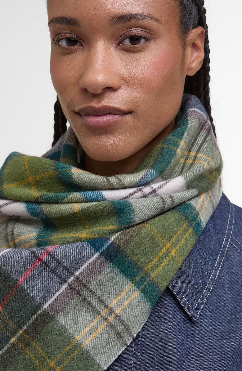 Barbour Serena Tartan Lambswool Scarf, Alternate, color, Classic/Ancient