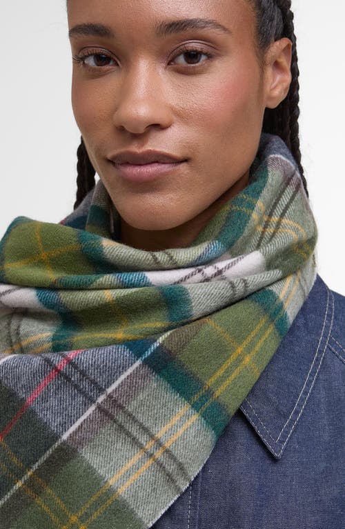 Barbour Serena Tartan Scarf Accessories In Green