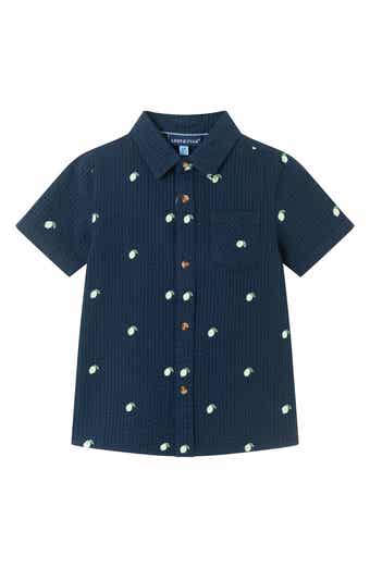 Andy & Evan Kids' Short Sleeve Cotton Button Down Shirt