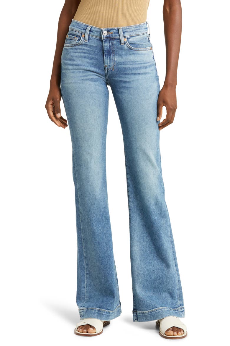 Dojo Flare Leg Jeans, Main, color, LYME