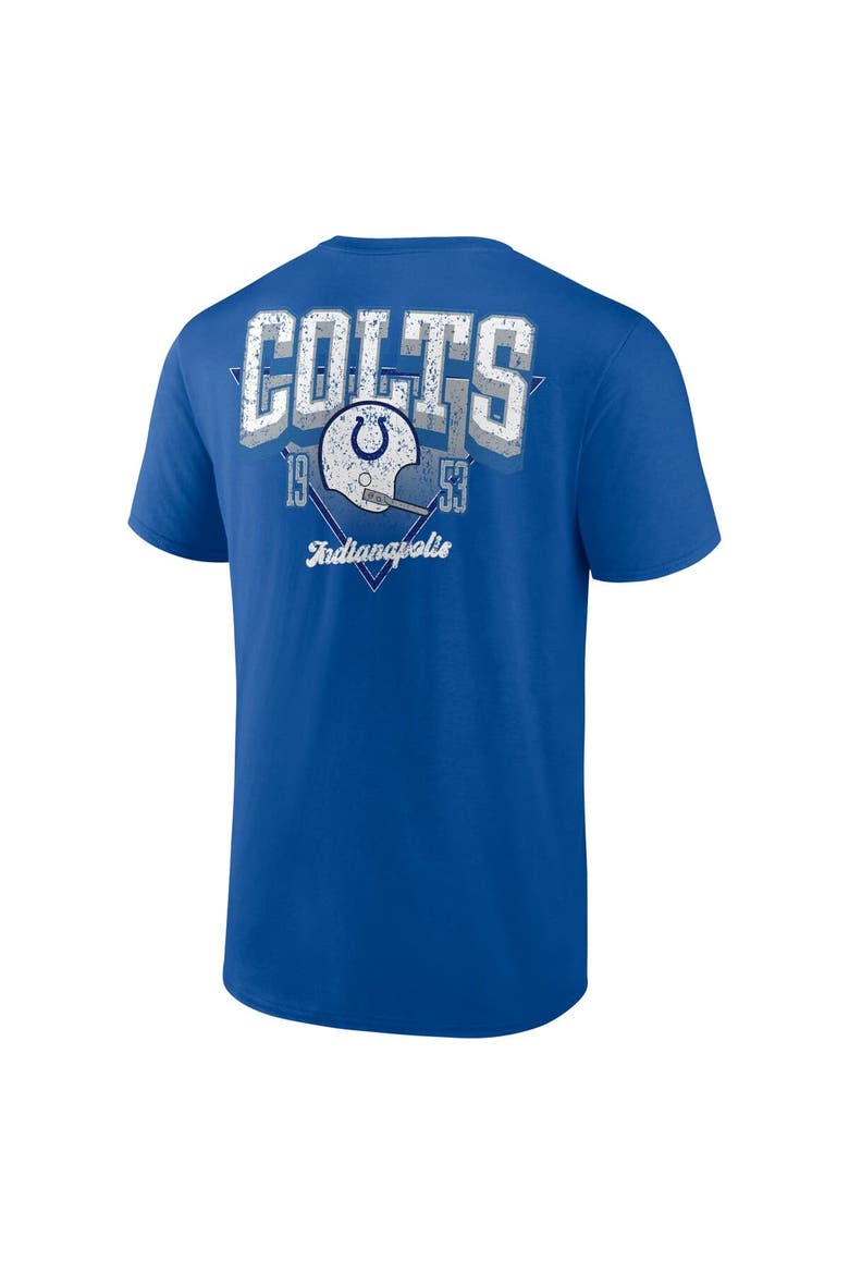 Men's Fanatics Royal Indianapolis Colts Never Over T-Shirt, Alternate, color, Royal