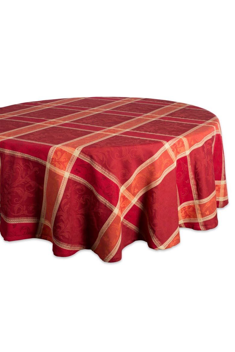Harvest Wheat Jacquard Tablecloth 70 Round, Main, color, Harvest Wheat