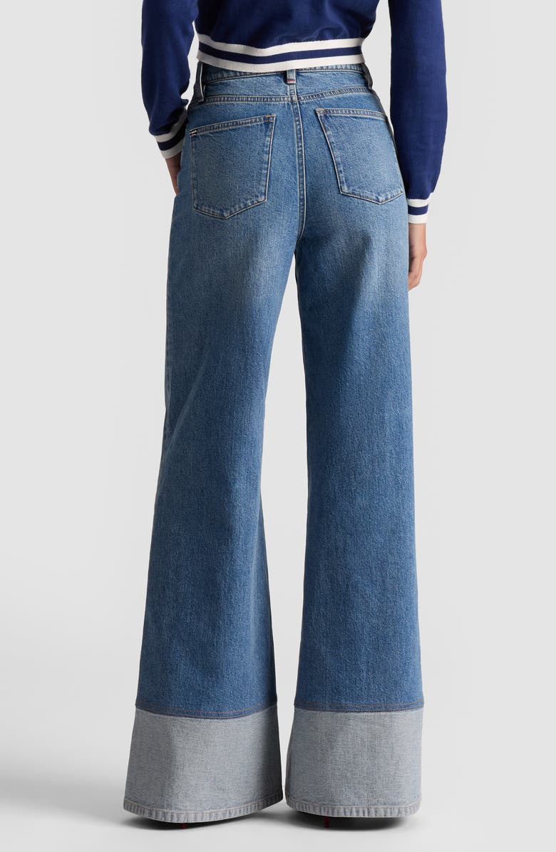 Alice + Olivia Wilson High Waist Wide Leg Jeans, Alternate, color,