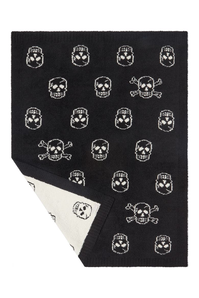 CozyChic™ Skulls Stroller Blanket, Alternate, color, BLACK-CREAM