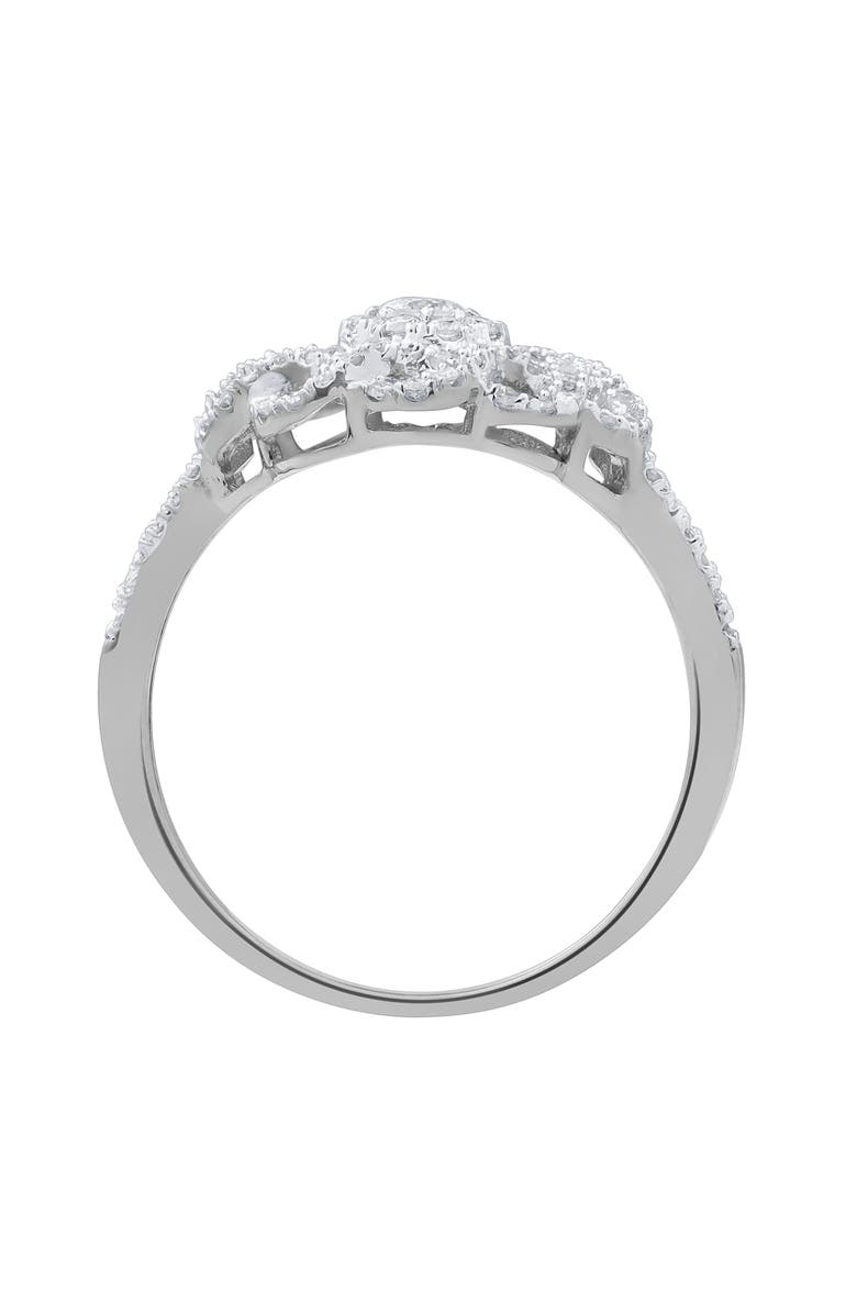 LuvMyJewelry Caeloria 14K Gold Diamond Cluster Ring 0.95 Ct, Alternate, color, 14K White Gold