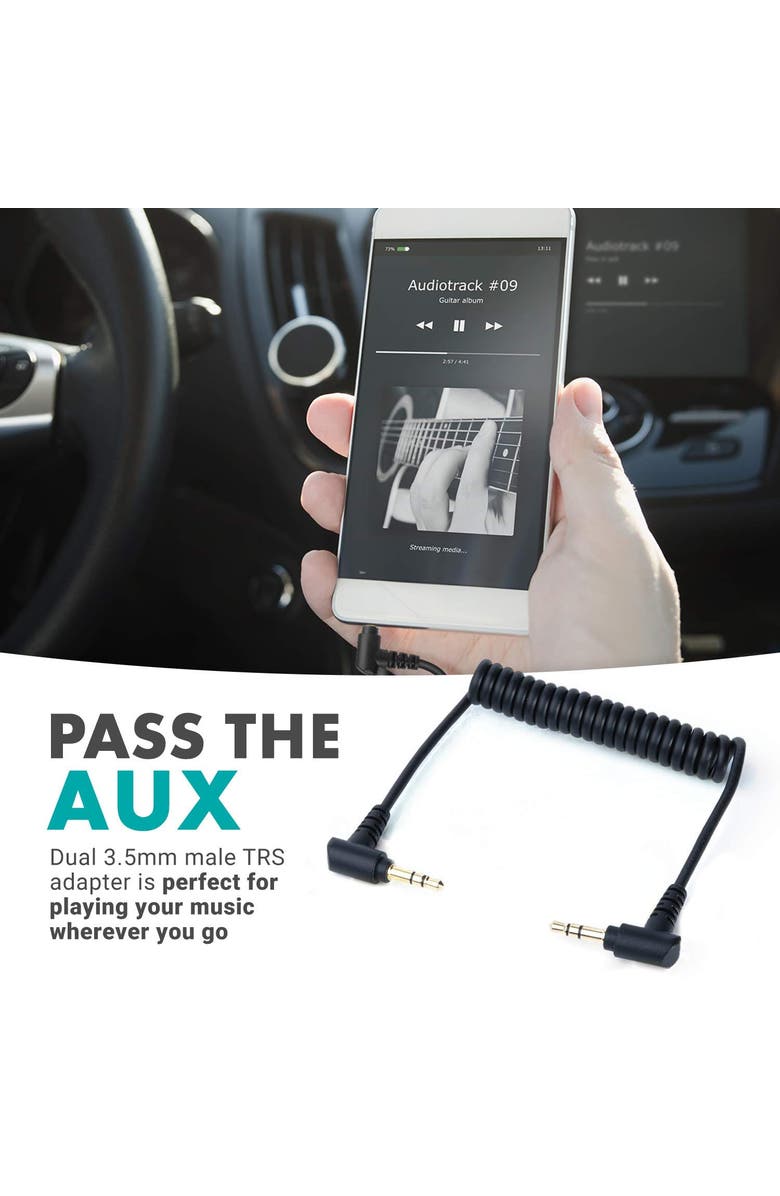 MOVO MC1 3.5mm Audio Cable - Dual Male TRS Connectors, Alternate, color, Black