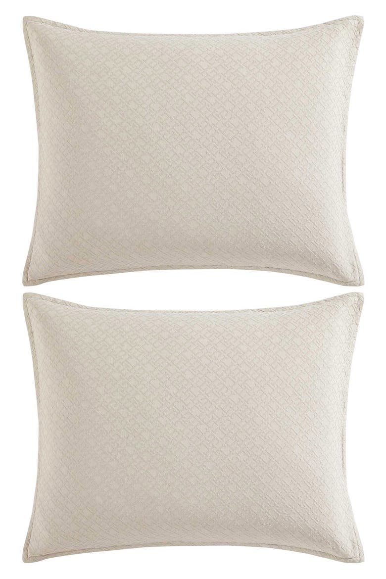 Monogram Matelassé Comforter & Pillow Shams Set, Alternate, color, BEIGE