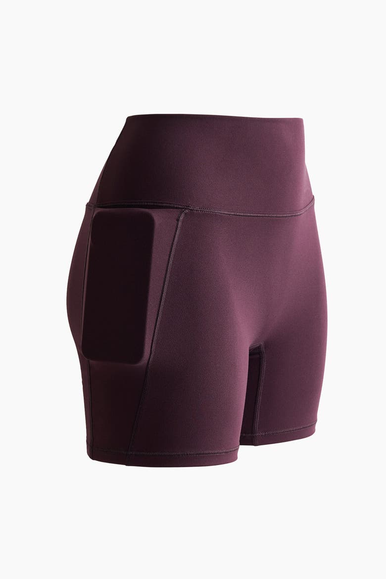 Softmove Pocket Cycling Shorts, Alternate, color, Chocolate plum