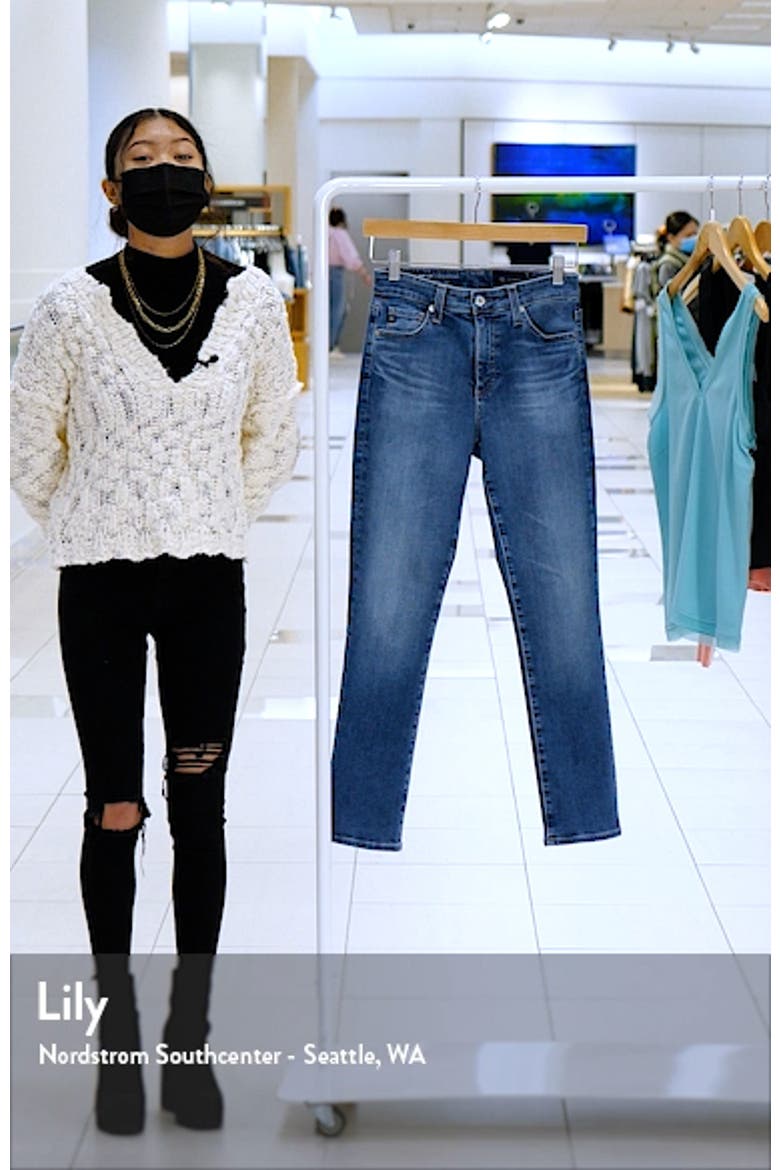 Mari High Waist Ankle Slim Straight Leg Jeans video