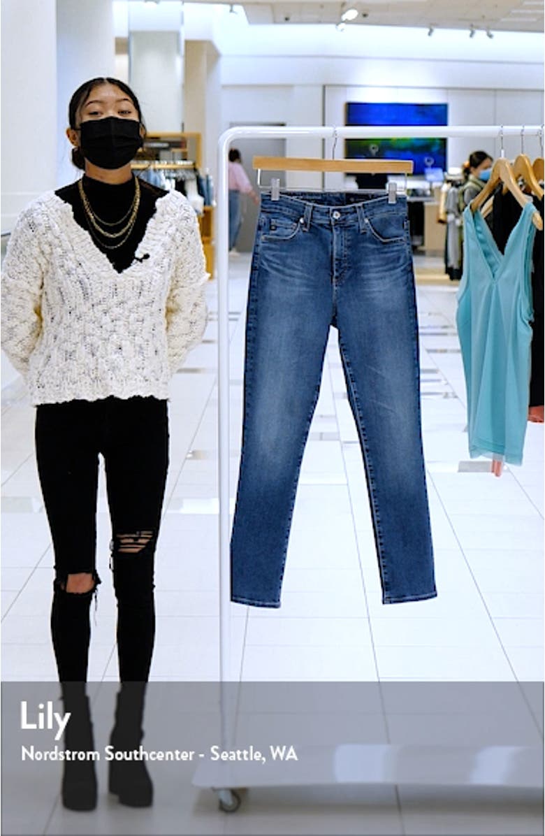 Mari High Waist Ankle Slim Straight Leg Jeans, sales video thumbnail