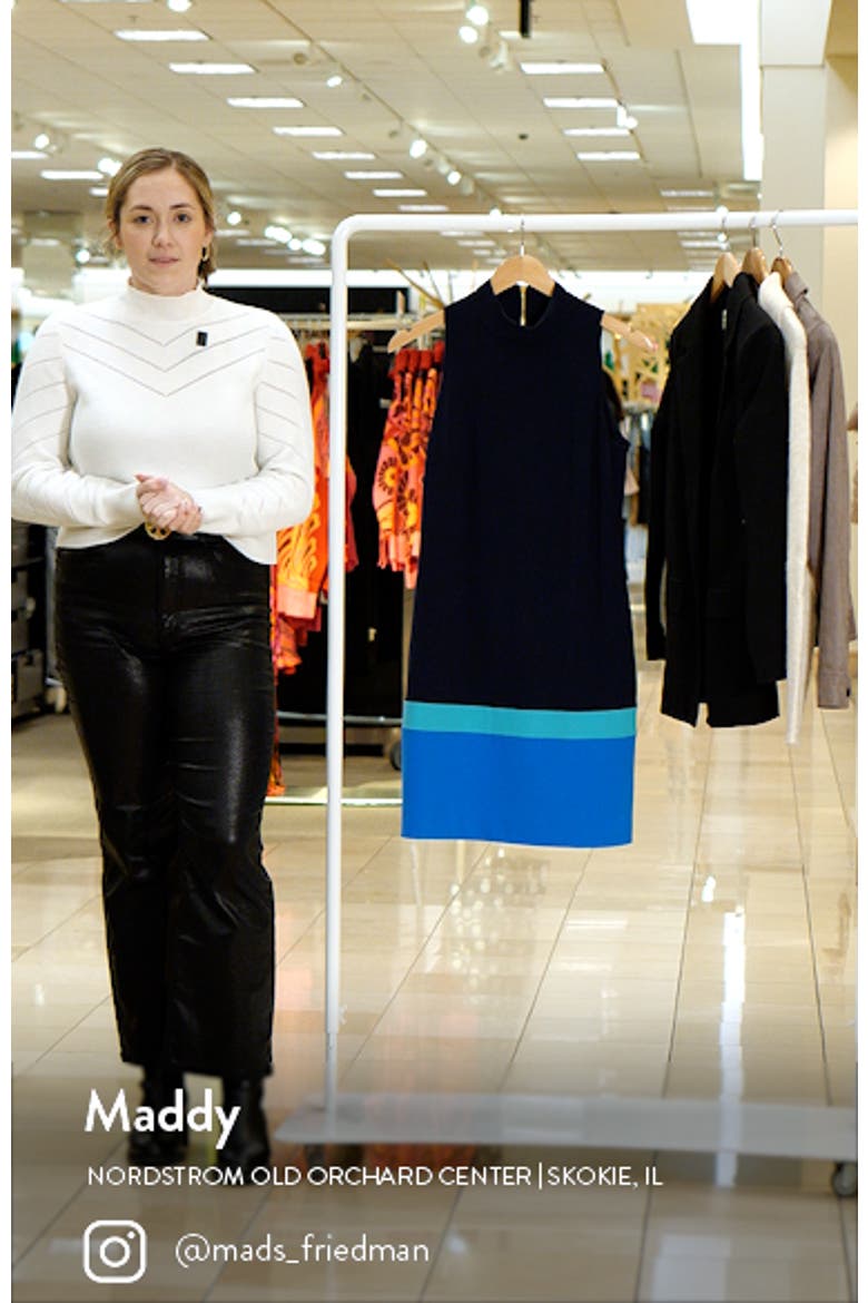 Colorblock Sleeveless Shift Dress video