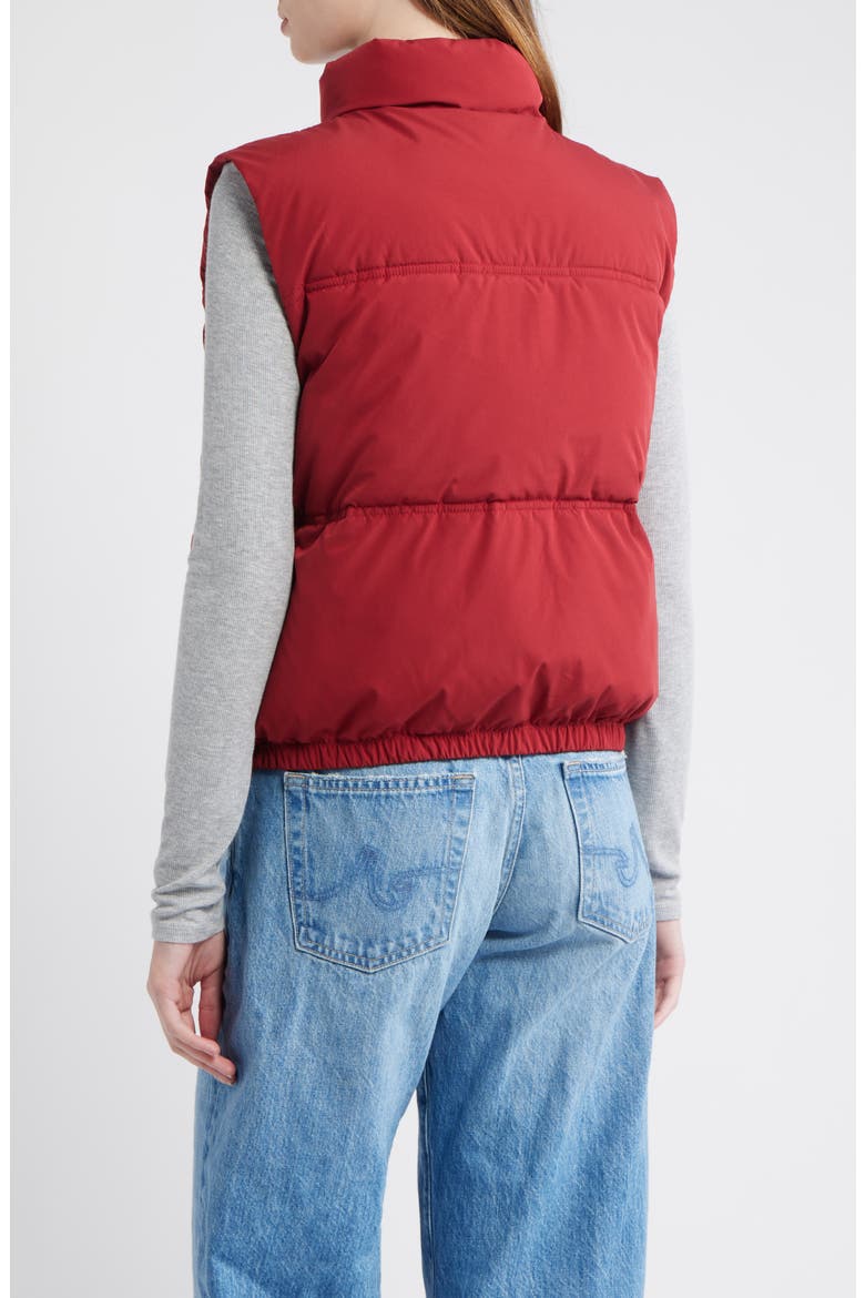 Quilted Puffer Vest, Alternate, color, SUN DRIED TOMATO