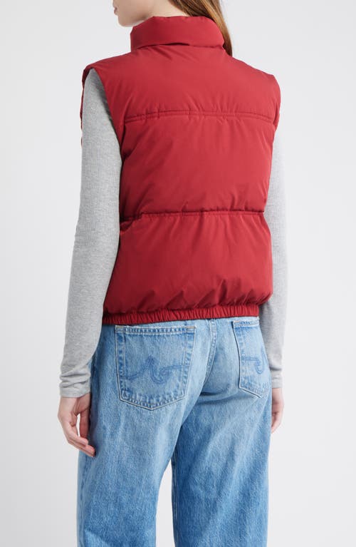 Thread & Supply Quilted Puffer Vest In Red