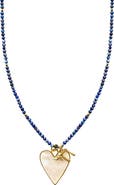 MARLYN SCHIFF Sylvie Heart & Chai Charm Pendant Necklace