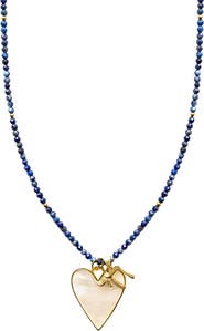 MARLYN SCHIFF Sylvie Heart & Chai Charm Pendant Necklace