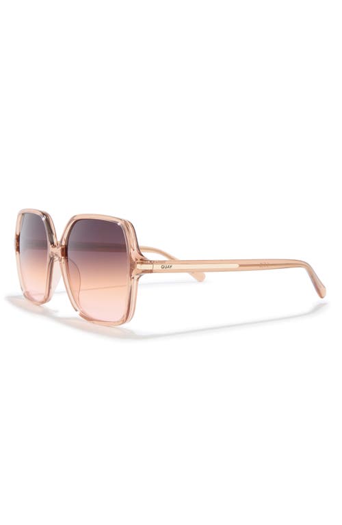 Quay Press Tour 60mm Gradient Square Sunglasses In Gold
