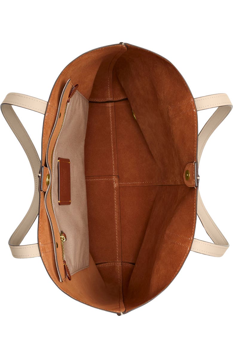 COACH North Colorblock Leather Tote, Alternate, color,