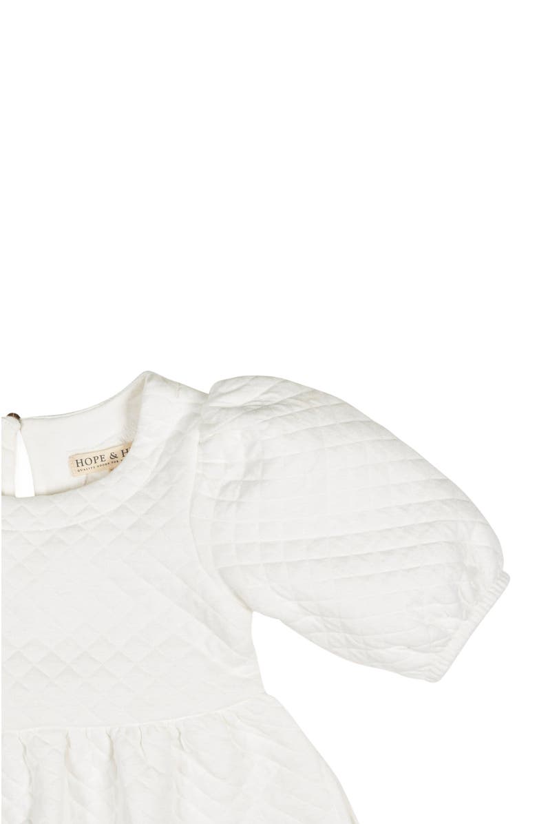 Hope & Henry Baby Girls' Quilted Puff Sleeve Dress, Infant, Alternate, color, 