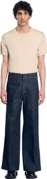 SANDRO Wide-leg jeans