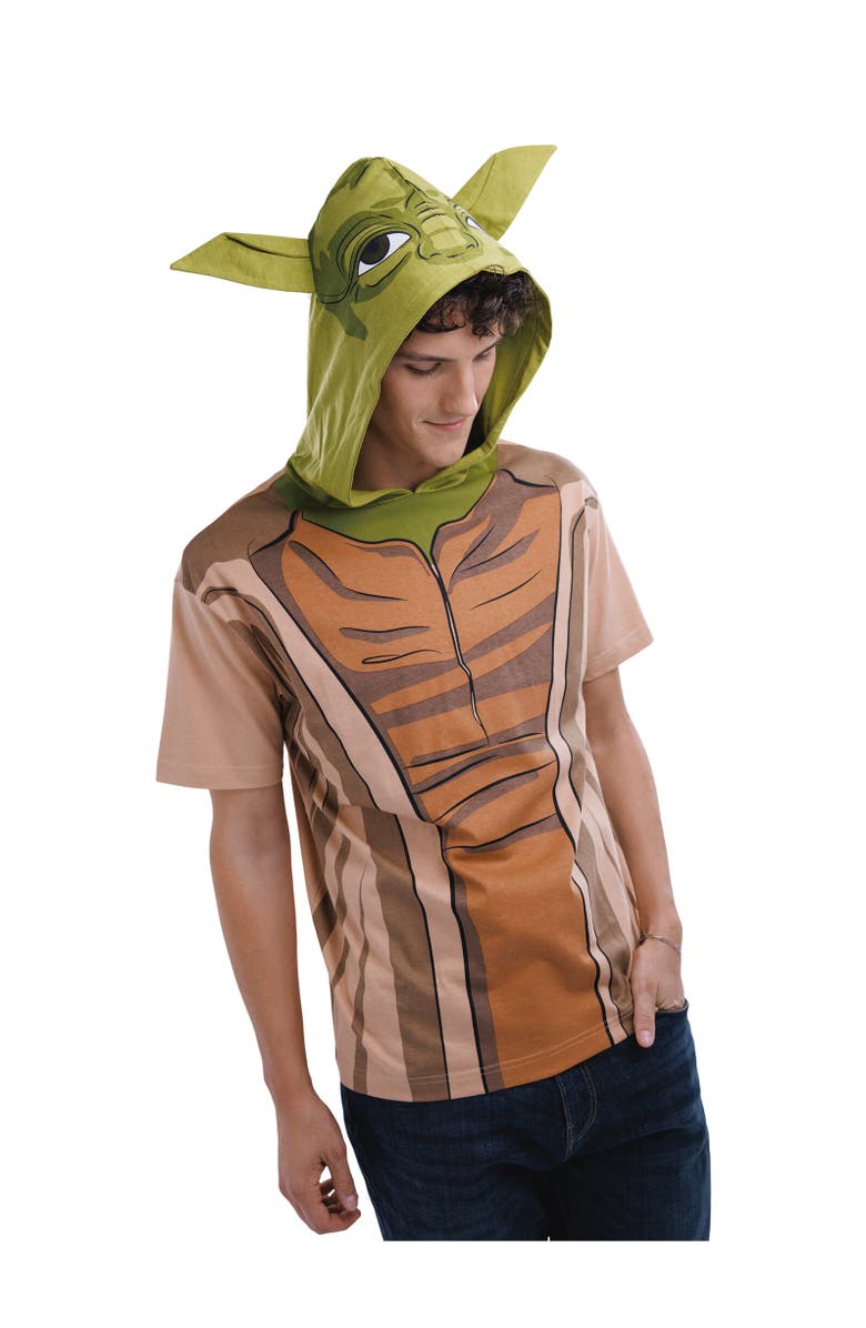 Star Wars Cosplay Hooded Tee, Alternate, color, Brown Green Yoda