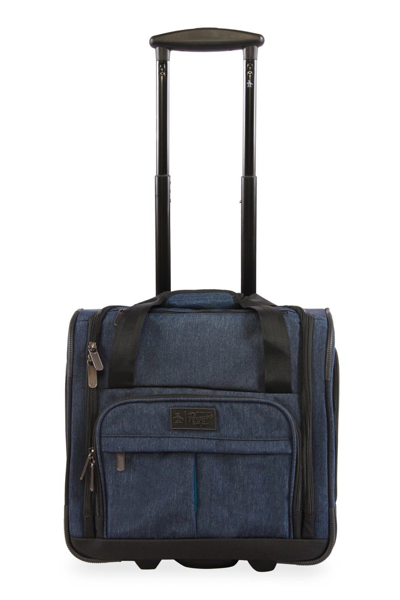 Ethan Under Seat Luggage, Main, color, NAVY CROSSHATCH