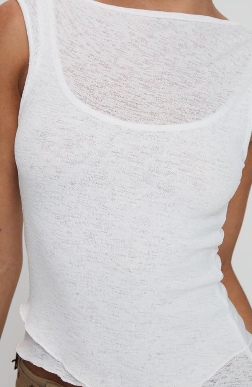 Princess Polly Lefort Asymmetric Tank Top In White