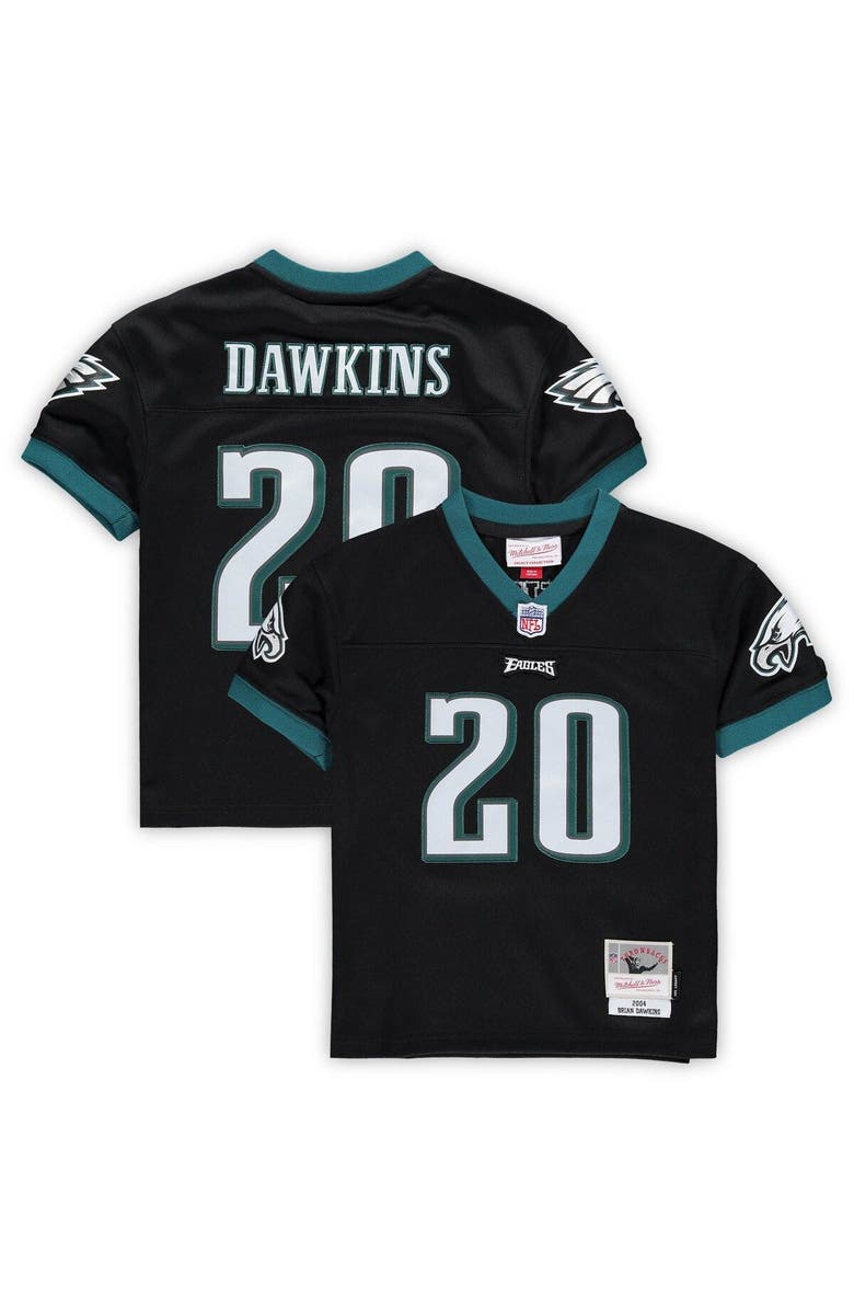 Mitchell & Ness Preschool Mitchell & Ness Brian Dawkins Black Philadelphia Eagles Retired Legacy Jersey, Alternate, color, Black