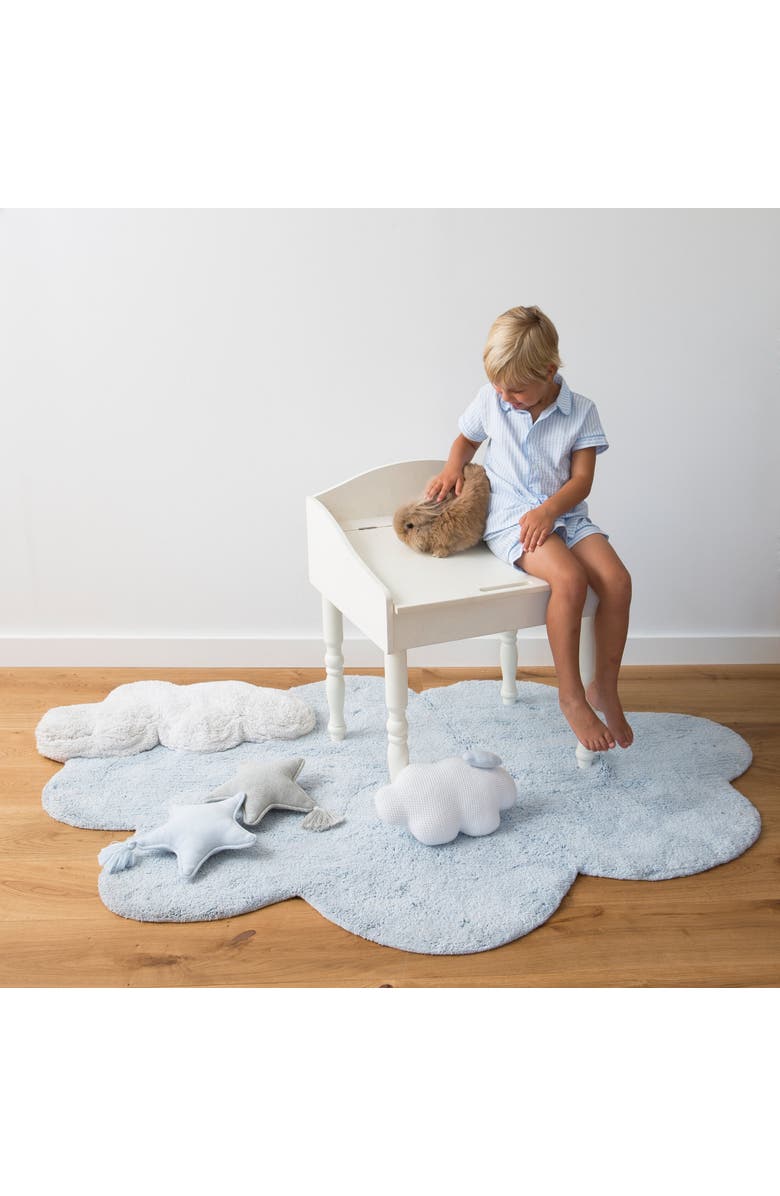 Lorena Canals Washable Rug Puffy Dream, Alternate, color, Blue, Soft Blue