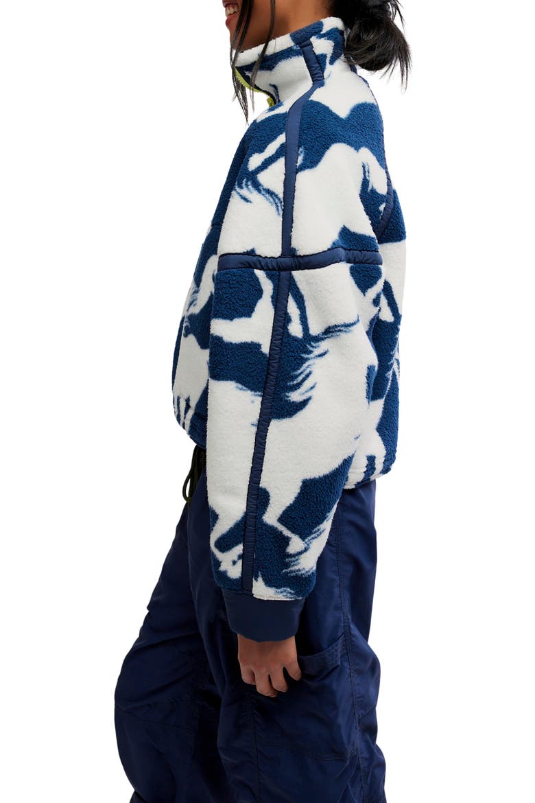 FP Movement Mountain High Quarter Zip Top, Alternate, color, WILD HORSES NAVY COM