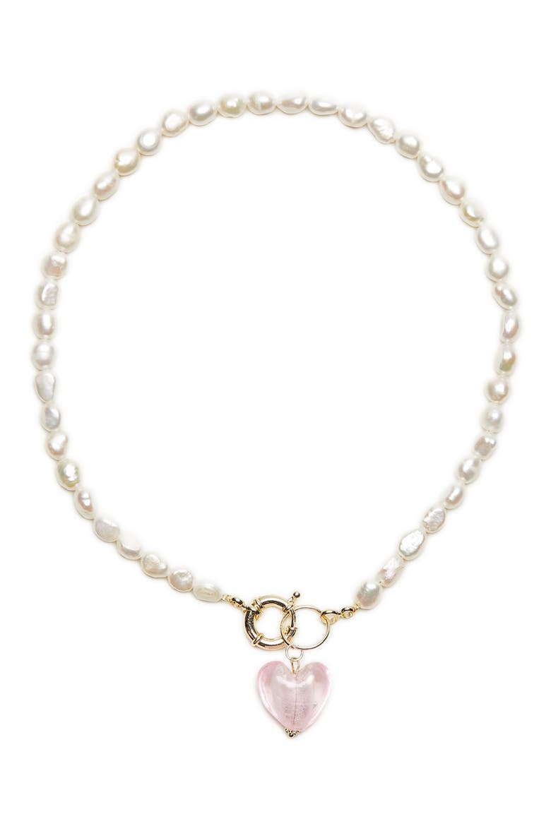 Lisa Freshwater Pearl Necklace, Main, color, PINK