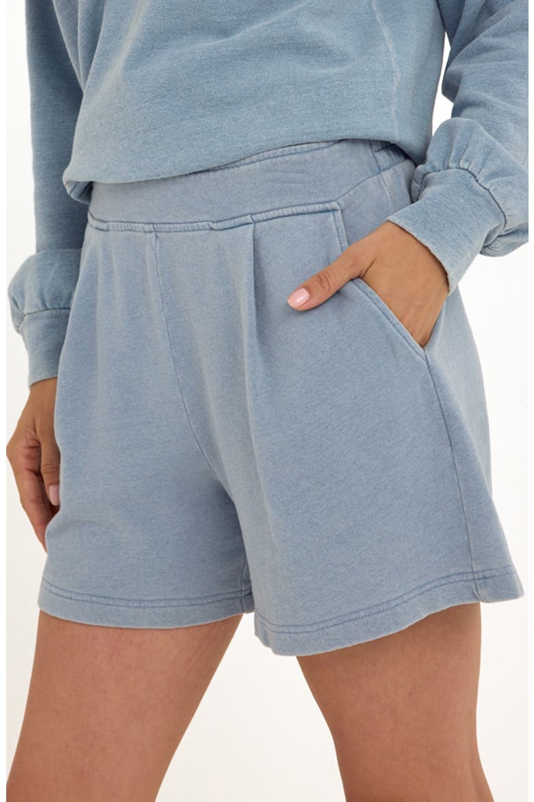 Jessamina Organic Cotton Terry Cloth Shorts, Alternate, color, LIGHT WASH