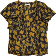 Ulla Johnson Lilo Flutter Sleeve Top